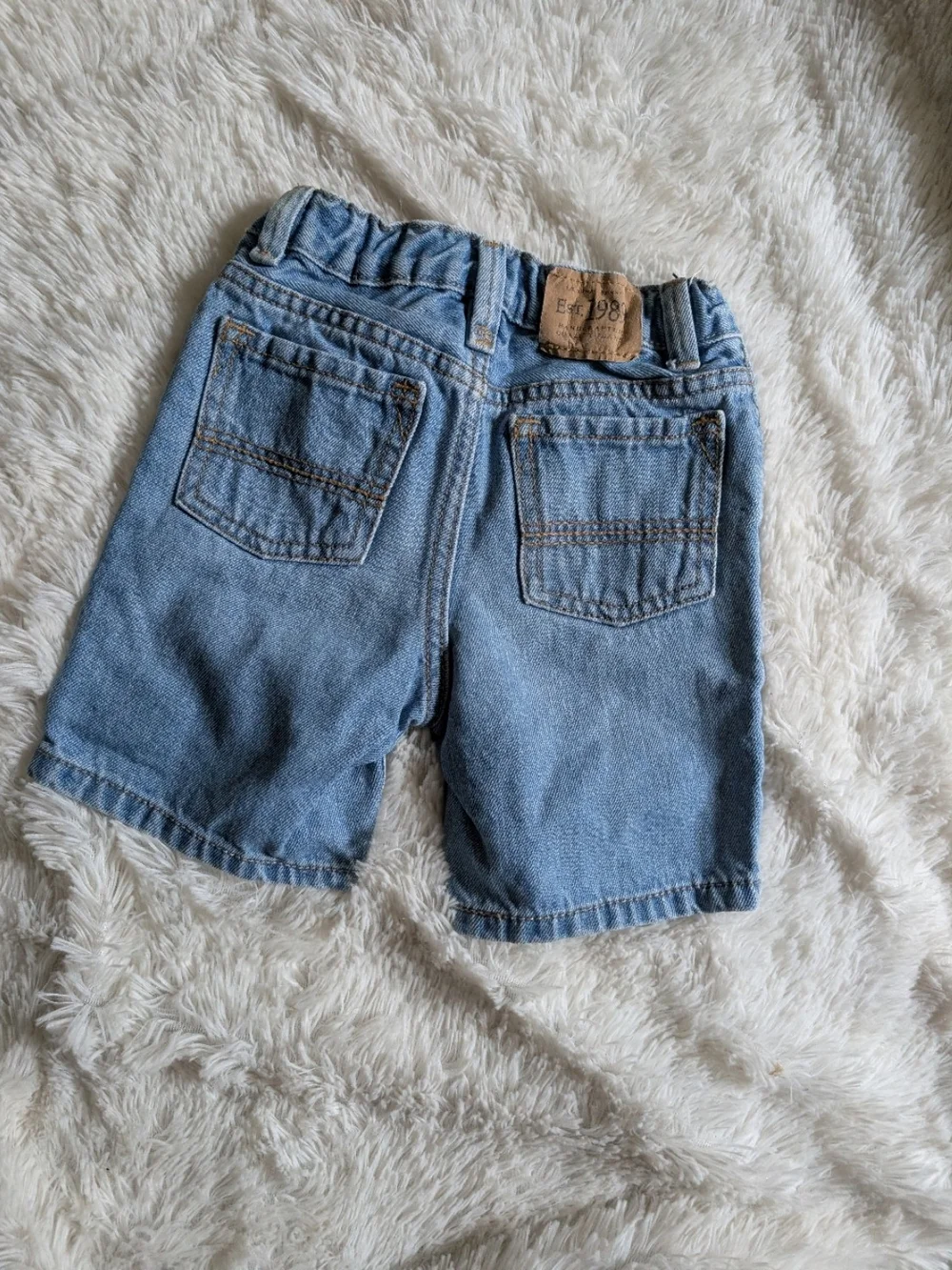 The Children's Place Straight Adjustable Waist Light Blue Denim Shorts Size 2T